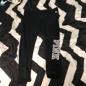 Pink Capri yoga pants